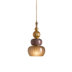 Ginevra Pendant Light - Brown & Gold