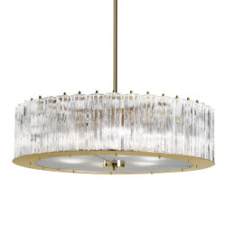 Drum Round 6 Light Chandelier