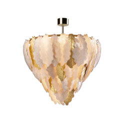 Kelly Medium Chandelier - 9 Lights - White & Gold